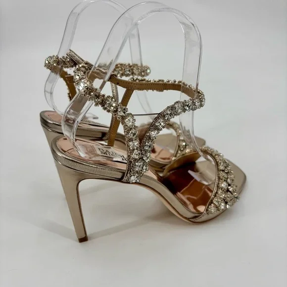 Badgley Mischka Galia Open Toe 4” Heels Size 6.5 - Picture 6 of 15